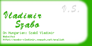 vladimir szabo business card